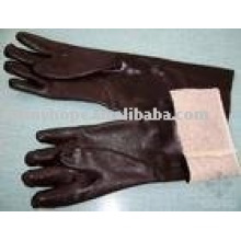 Pvc dipped guante para la industria petrolera, impermeable guantes de lavado de coches